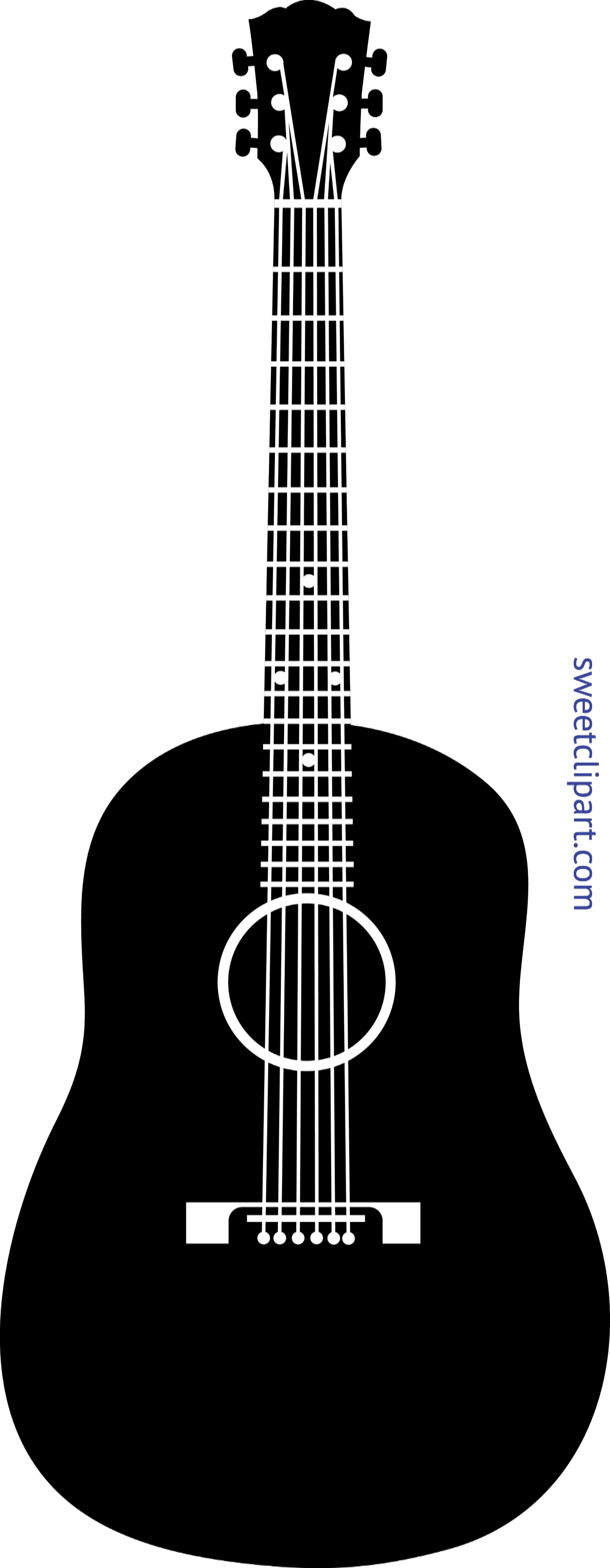 Acoustic Guitar Clipart Easy Acoustic Guitar Clipart Black