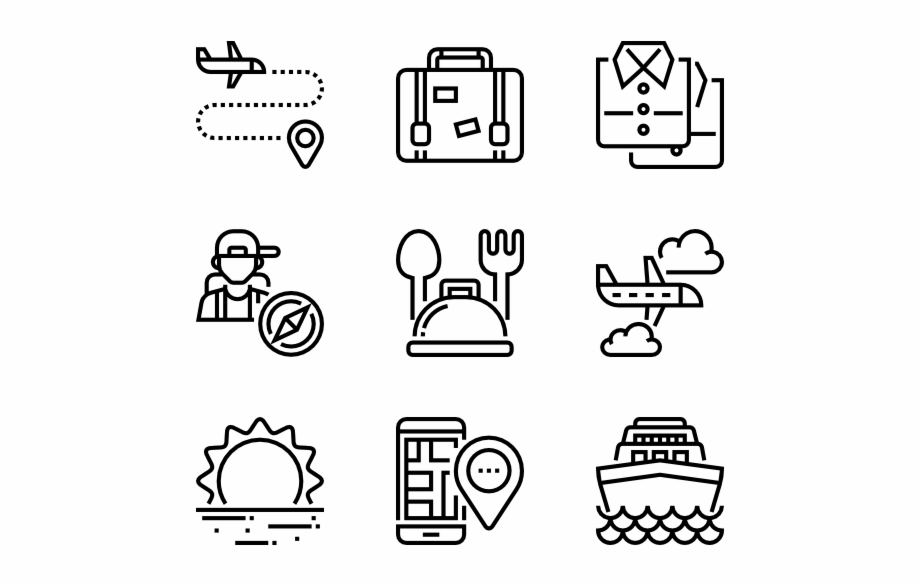 Tourism And Travel Resume Icons Png