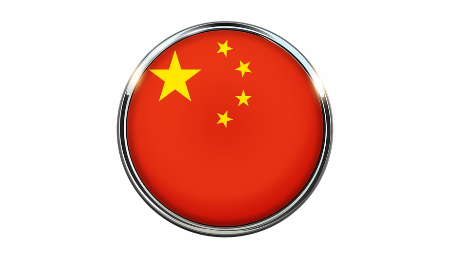 China Flag Asia Red Country Nation Patriotism Circle