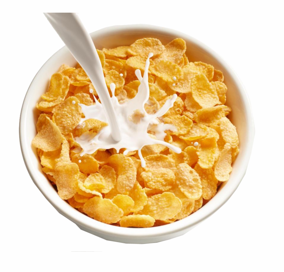 Bowl Of Cereal Png Corn Flakes With Milk