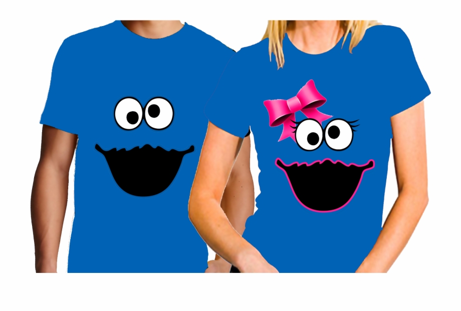 Cookie Monster Couple Shirt Cartoon