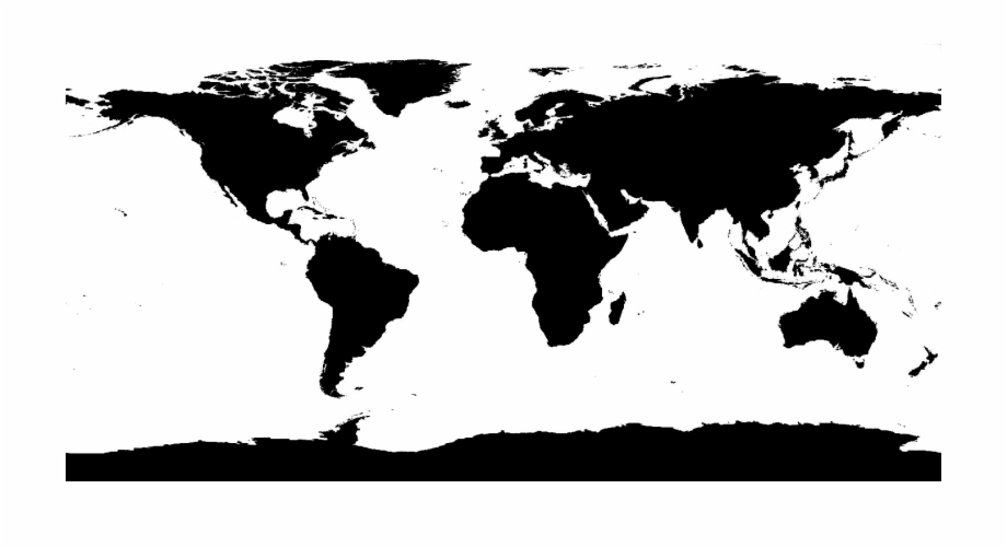 Simple Minimal World Map Png