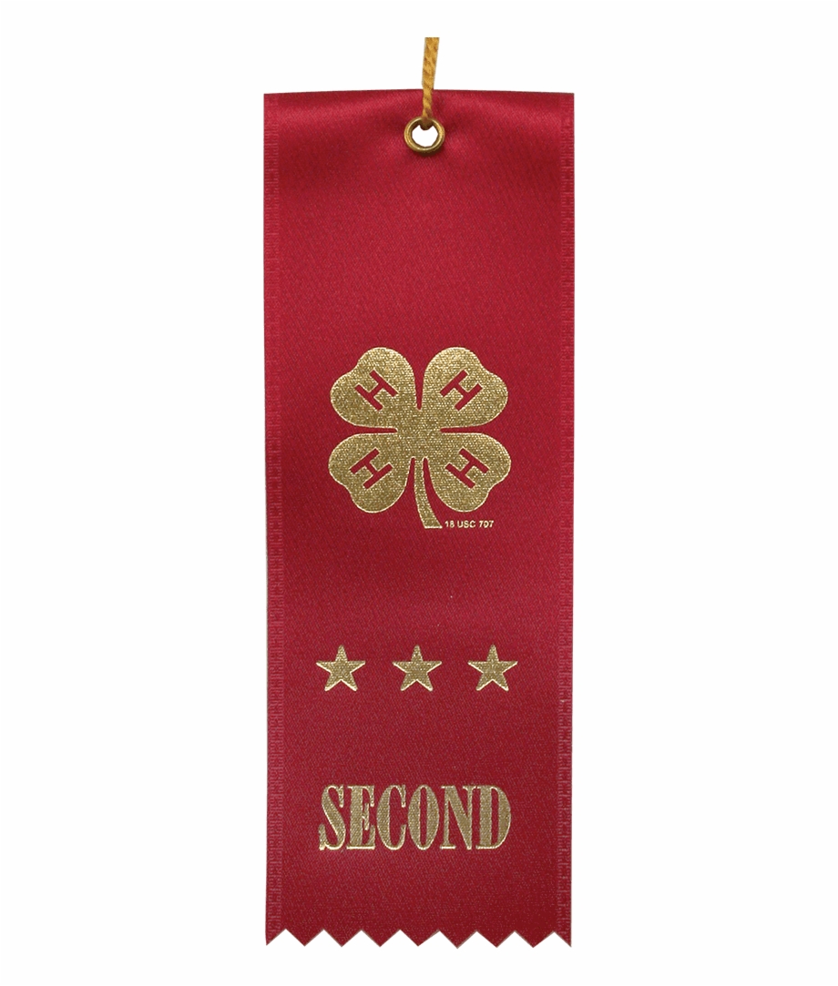 Red Second Place Ribbon Shamrock