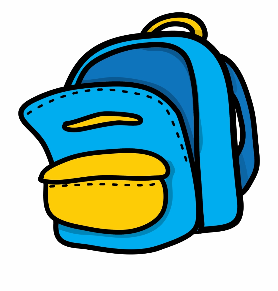 Blue Yellow Backpack Clipart Mon Sac D Cole