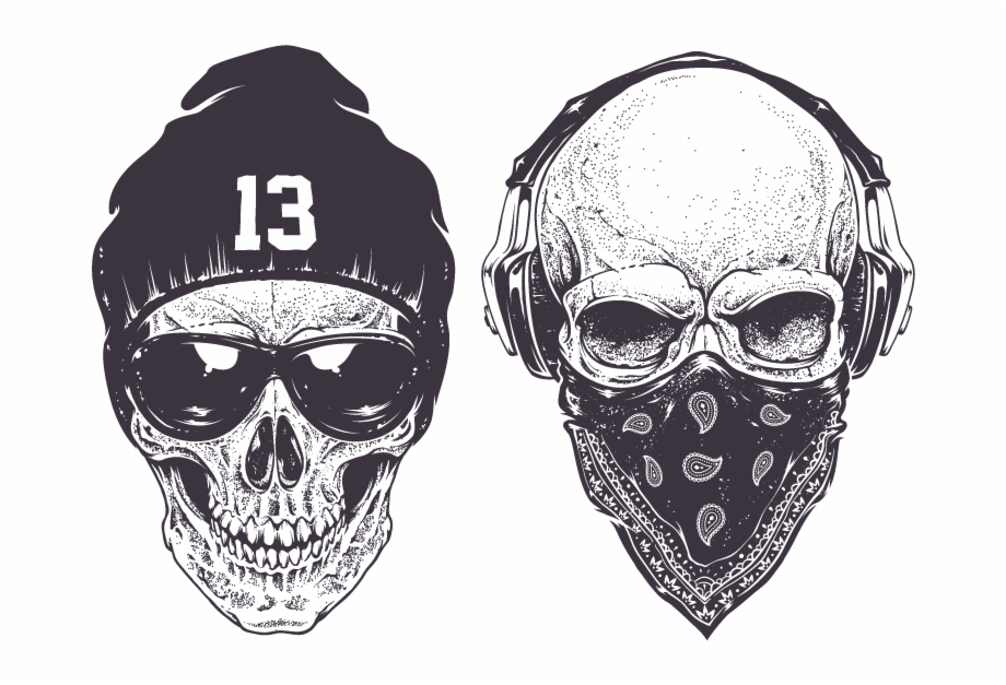 Skull Gangster Vector Rap Gangsta Drawing Clipart Gangster