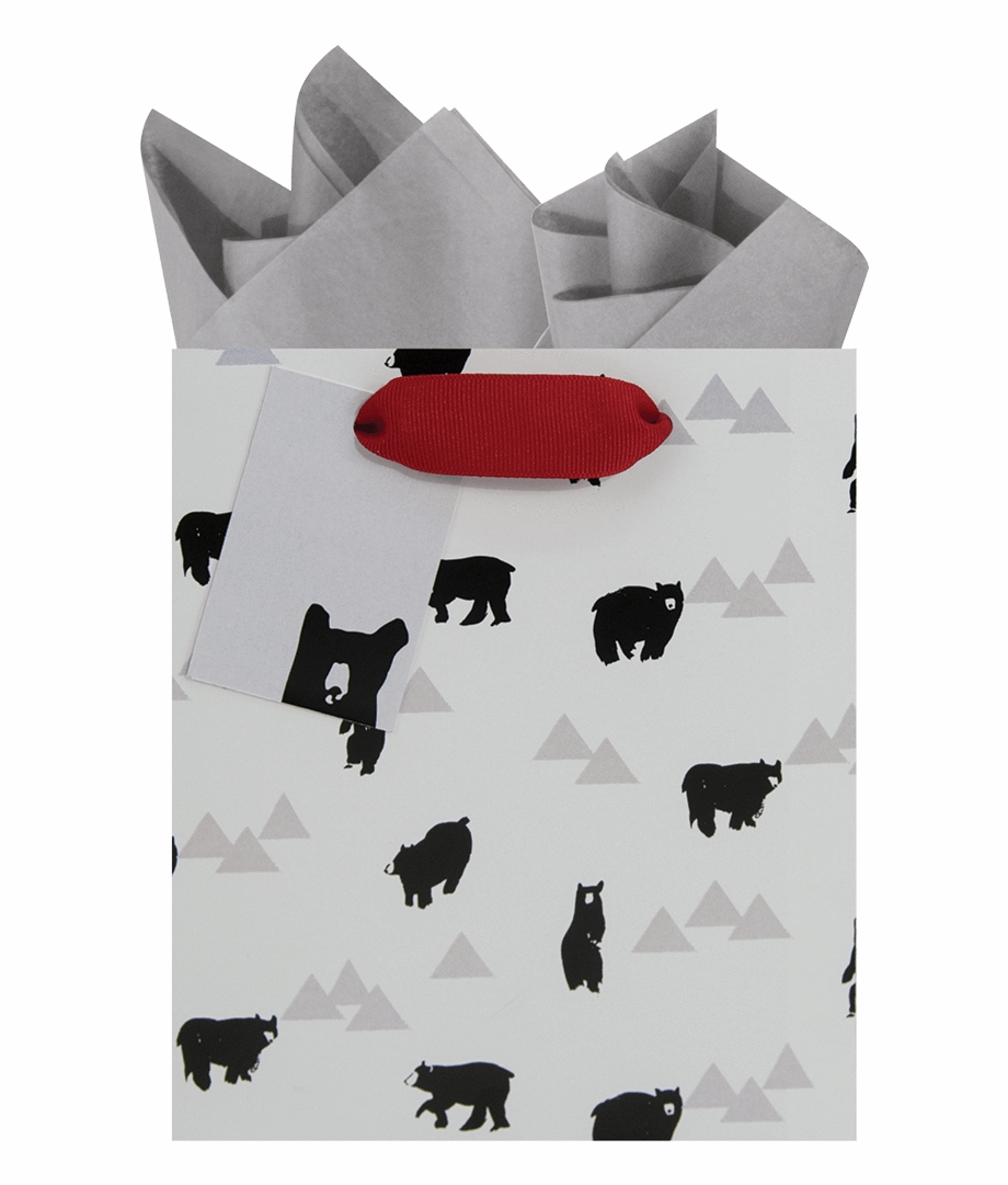 Black Bears Small Gift Bag Grizzly Bear