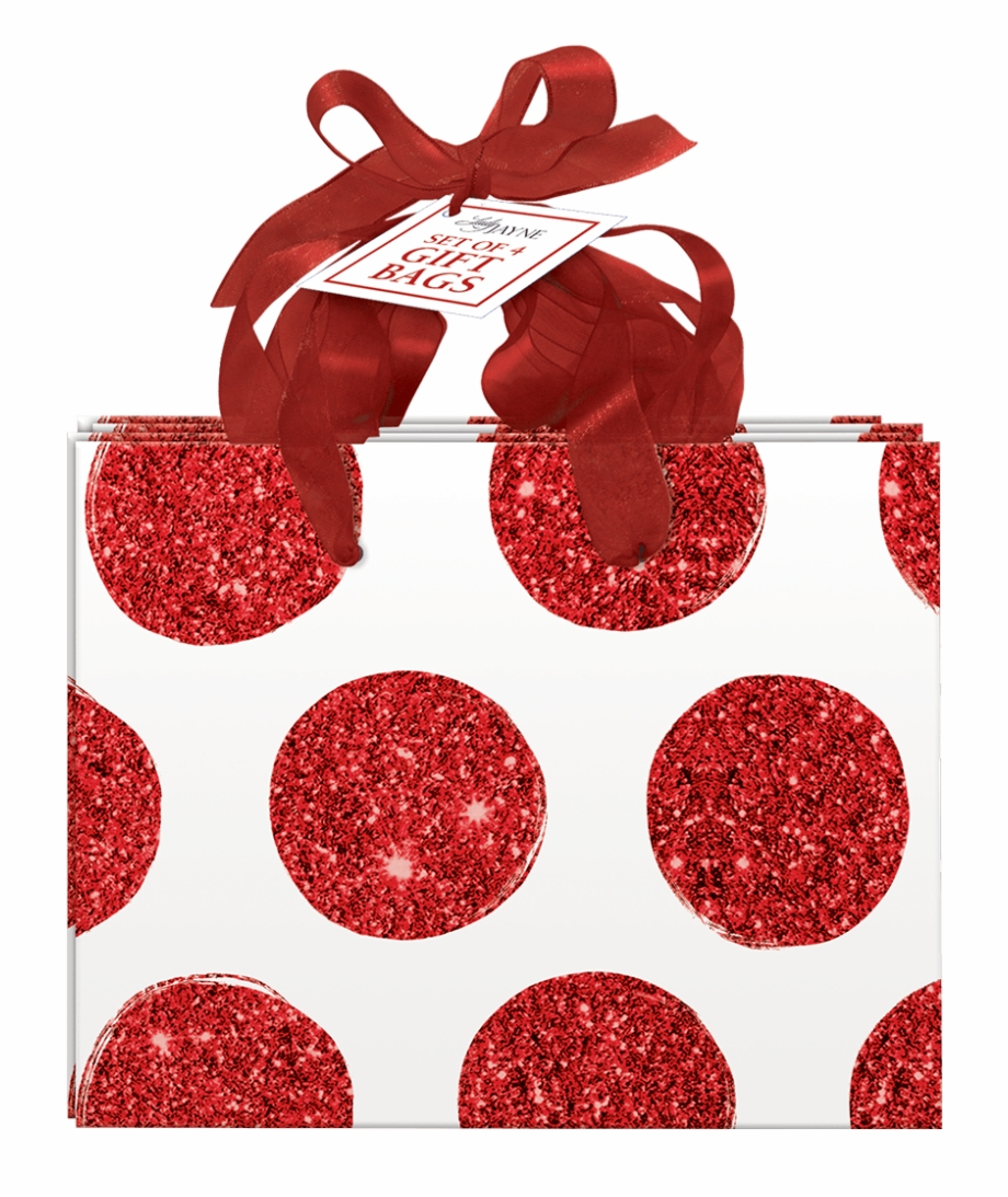 Red Bold Dot Small Gift Bags Little Gift