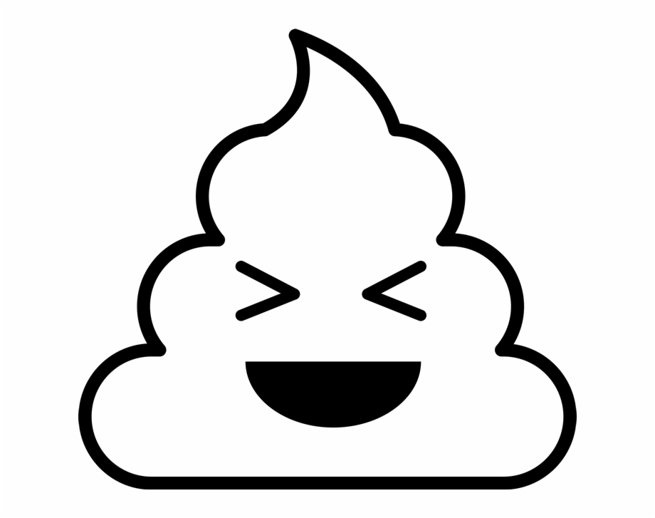 Smiling With Eyes Closed Poop Emoji Rubber Stamp