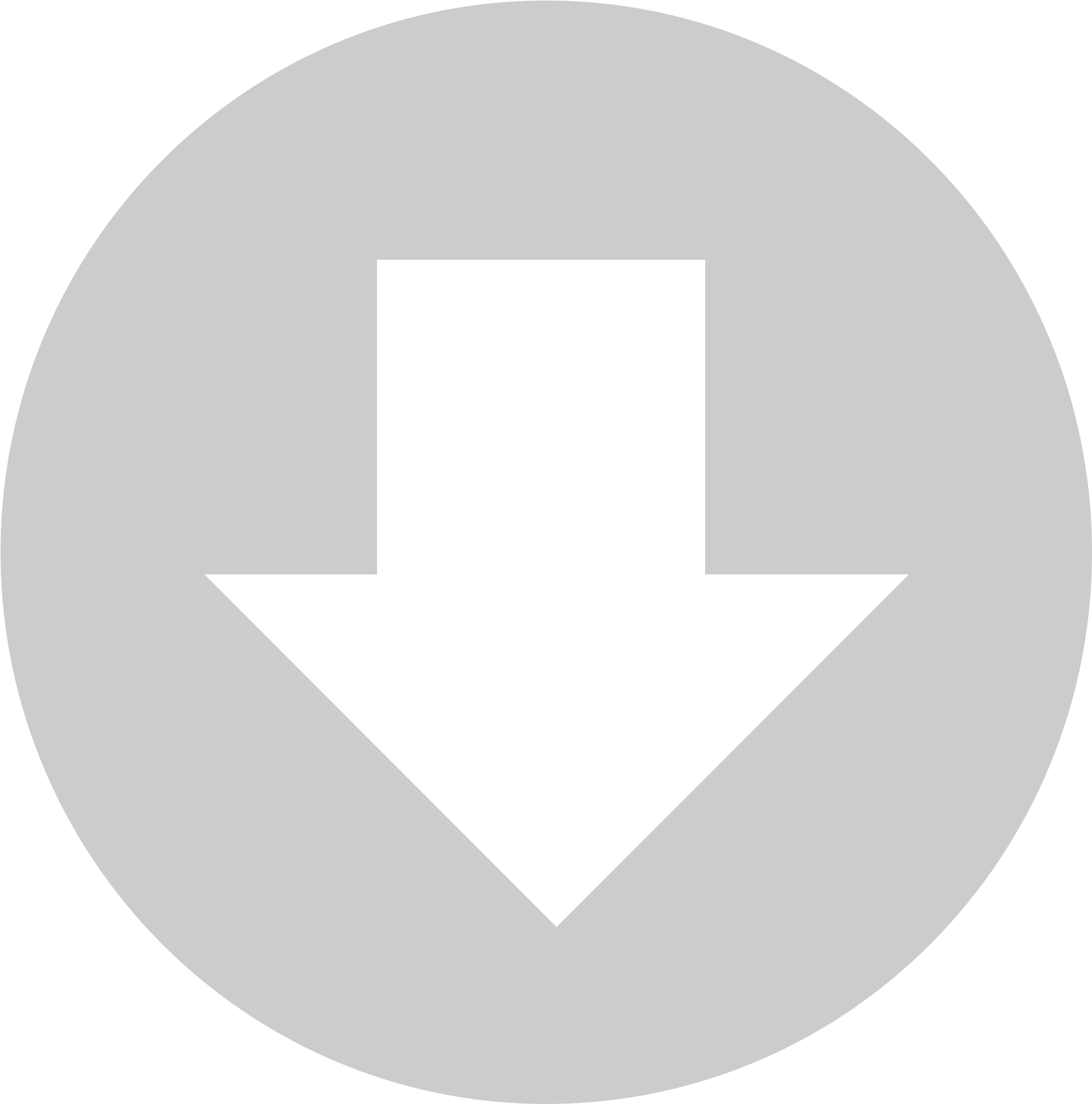 Circled Gray Arrow Pointing Down Down Arrow Icon