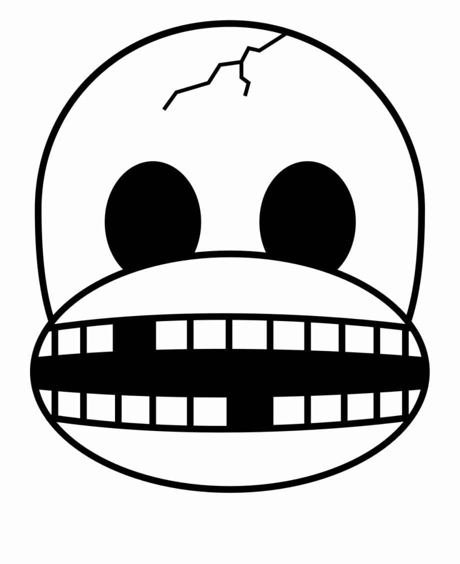 Skull Emoji Png Monkey Black And White Emoji