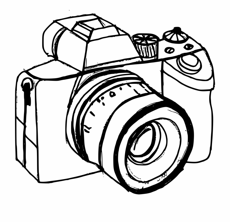 Camera Clipart Black And White No Background