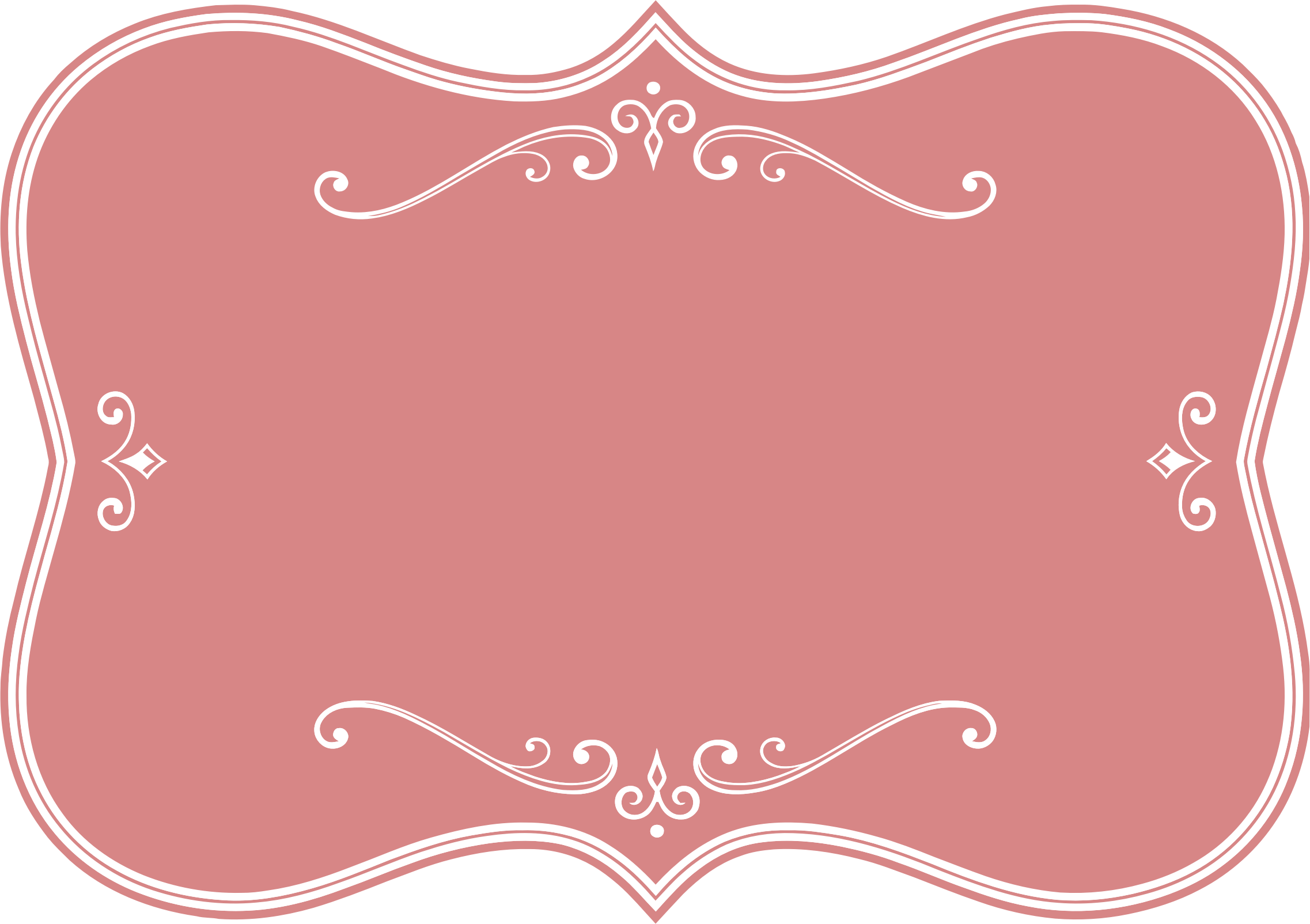 Flourishes Clipart Pink Vector Frame Png