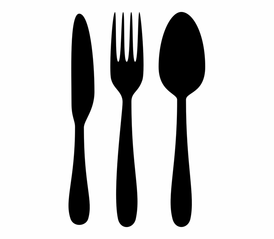 Silverware Cutlery Spoon Fork Knife Black Fork Spoon
