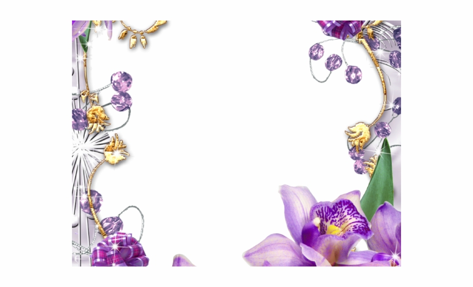 Flowers Borders Clipart Violet Flower Borders And Frames