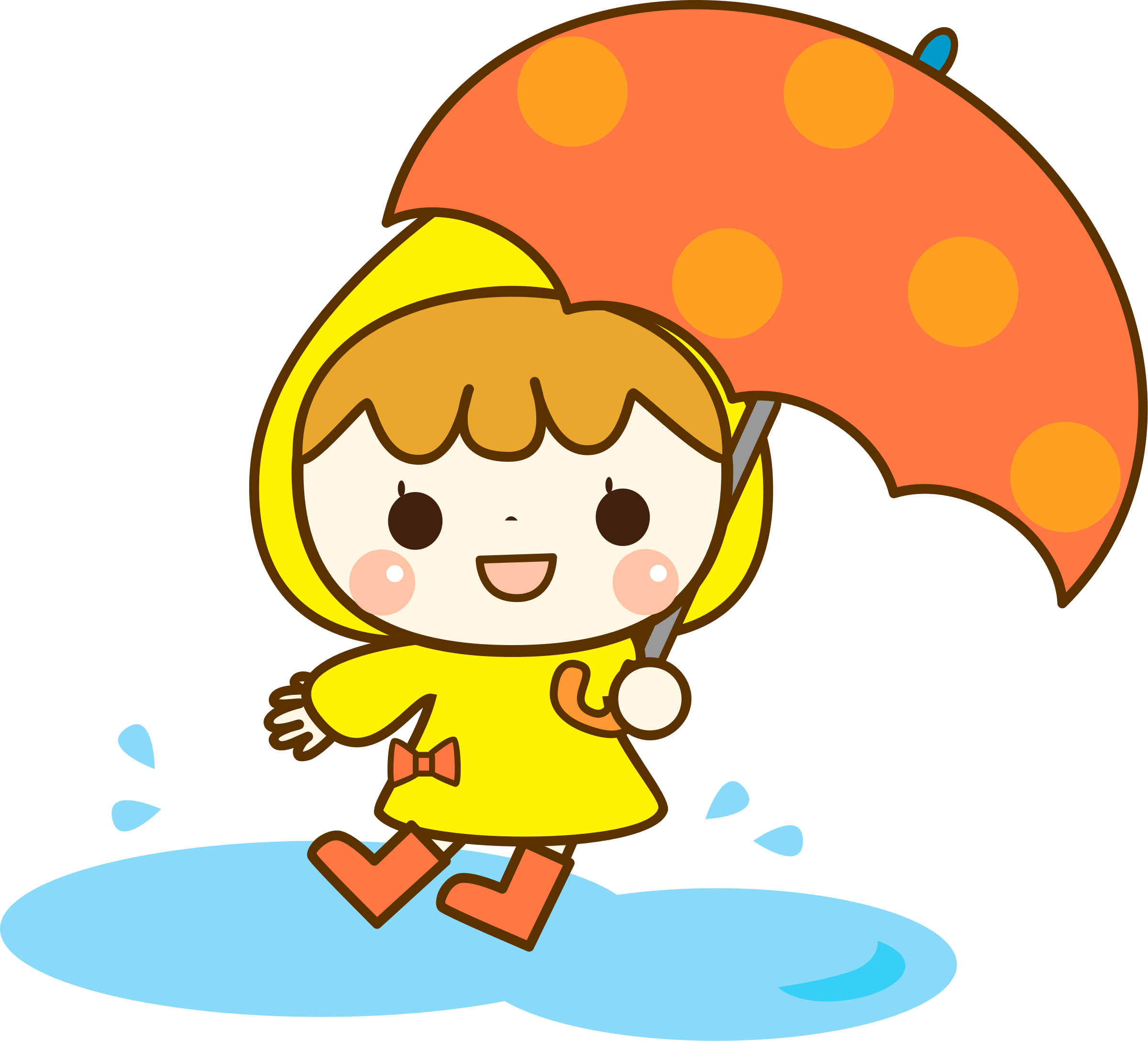 Clipart Girl With Umbrella Clipart Girl With Umbrella