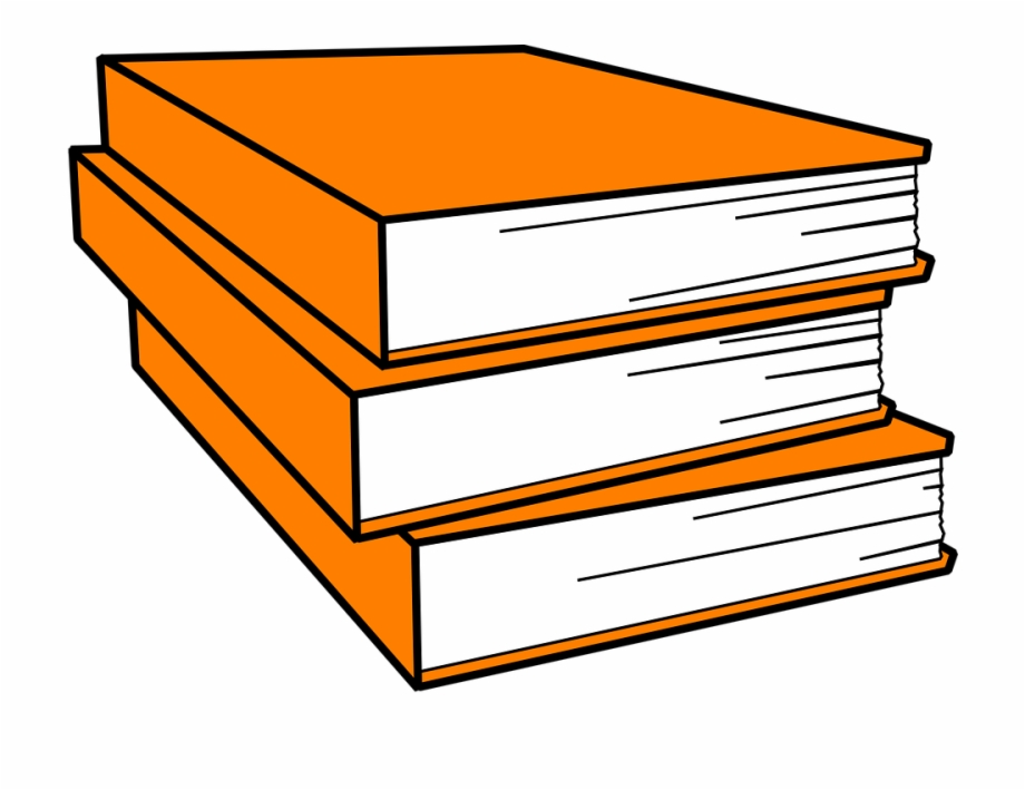 Books Pile Orange Stack Of Books Coloring Pages