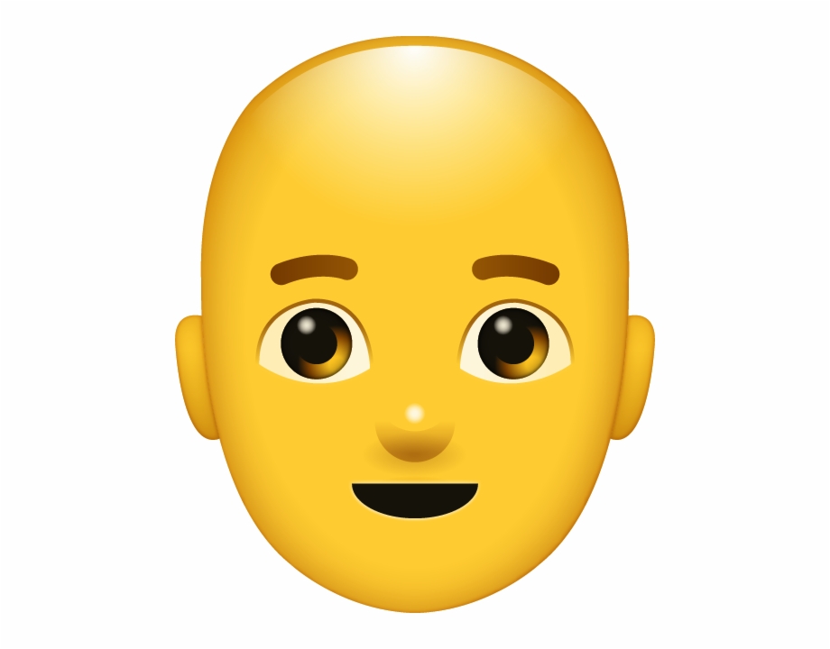 Bald Man Emoji 2 Worried Face Emoji Png - Clip Art Library