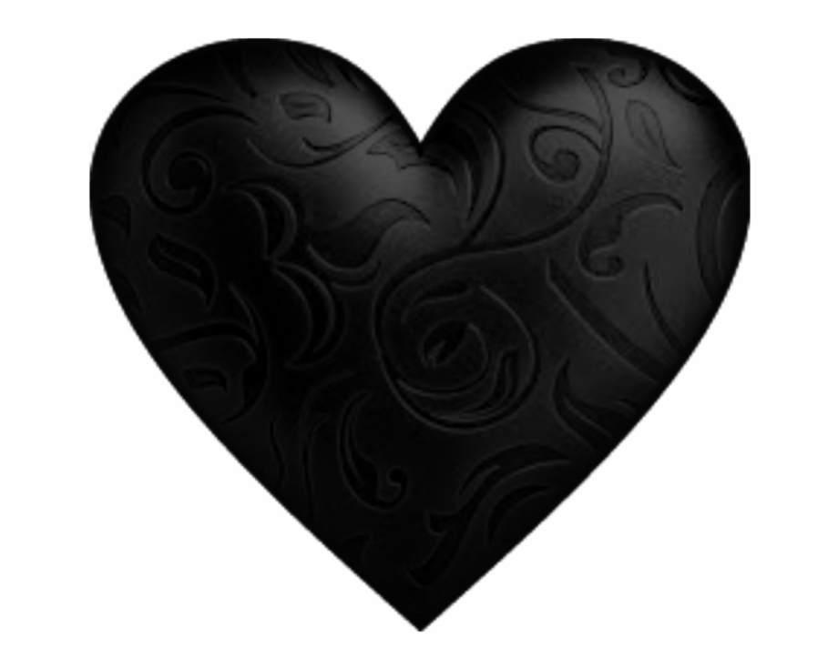 Corazon Negro Png Valentines Heart Black And White
