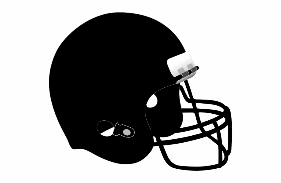Black Football Helmet Png Black And White Football