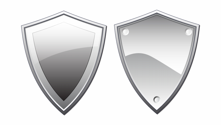 Two Silver Shield Illustrations In Vector Format Shield