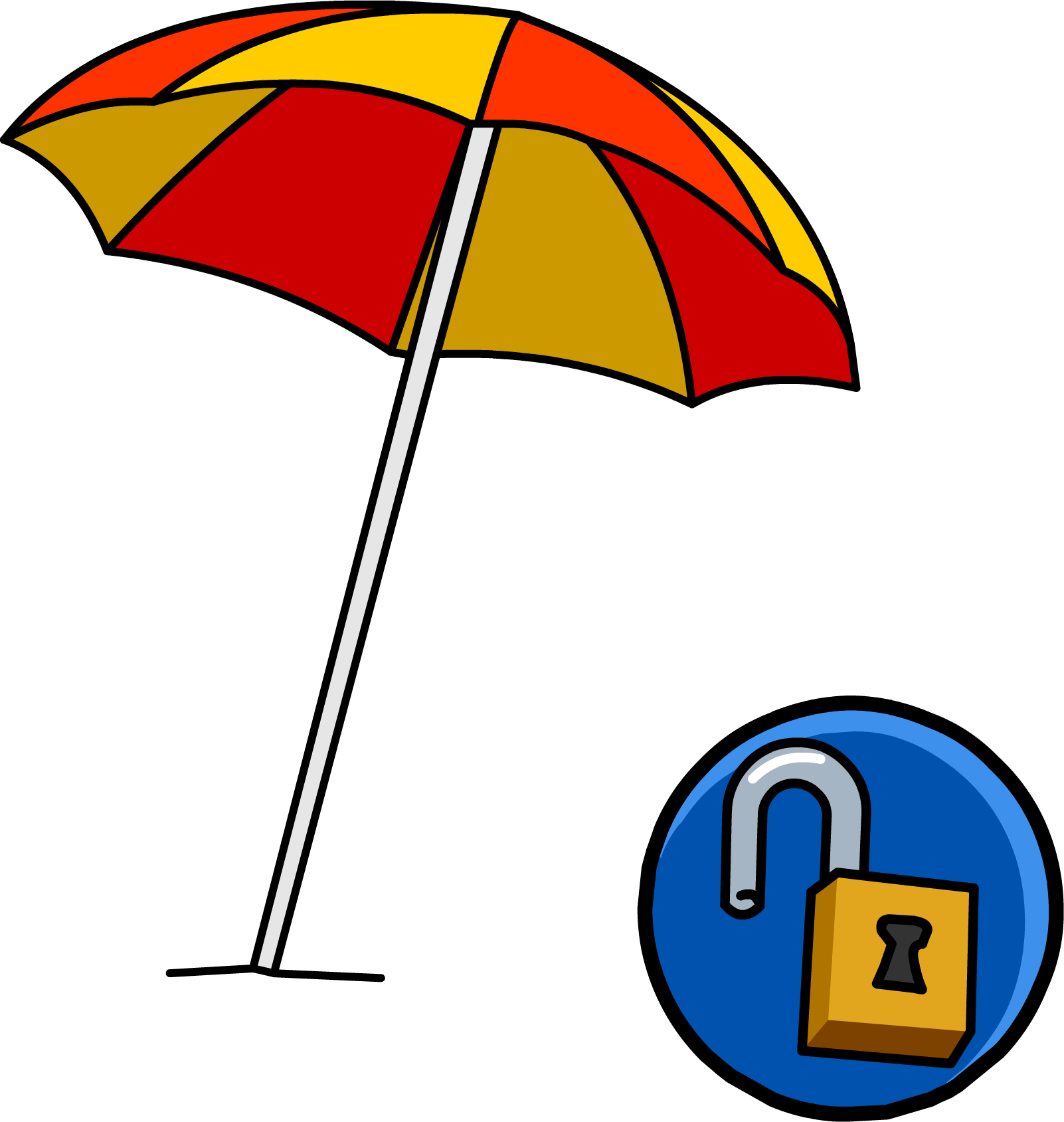 Beach Umbrella Unlockable Icon Png Beach Umbrella Png