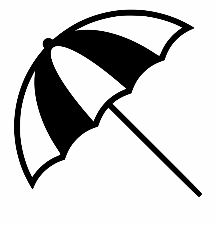 beach umbrella black and white
