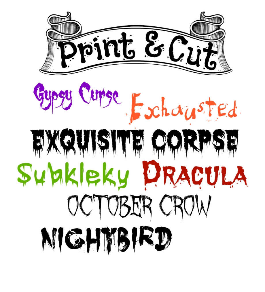 Silhouette Friendly Free Halloween Designs Print Dracula Font