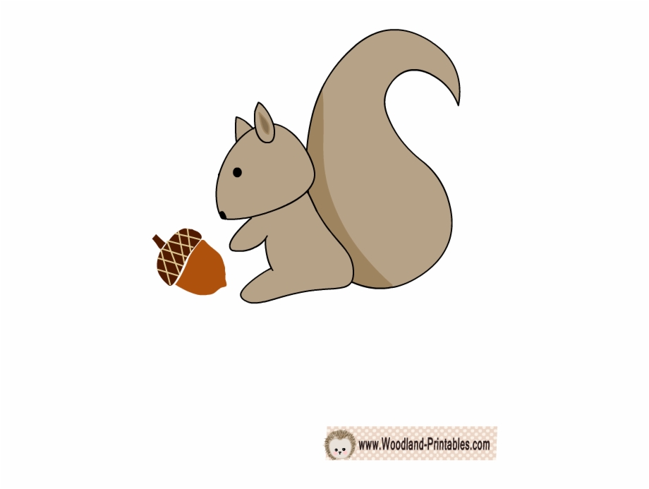 Free Printable Squirrel Wall Sticker Forest Animals Printable