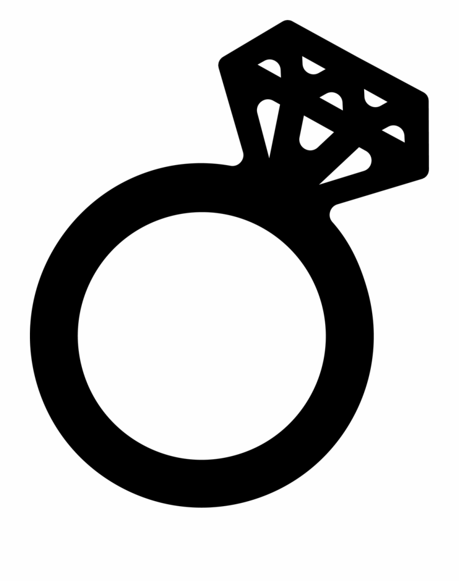 Premium Vector | Wedding jewerly ring black outlines vector illustration