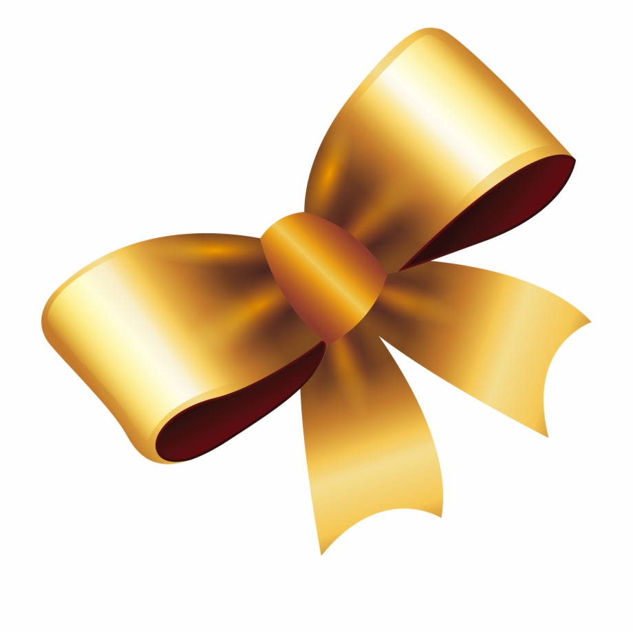Bow Vector Satin Gold Bow Clipart Png
