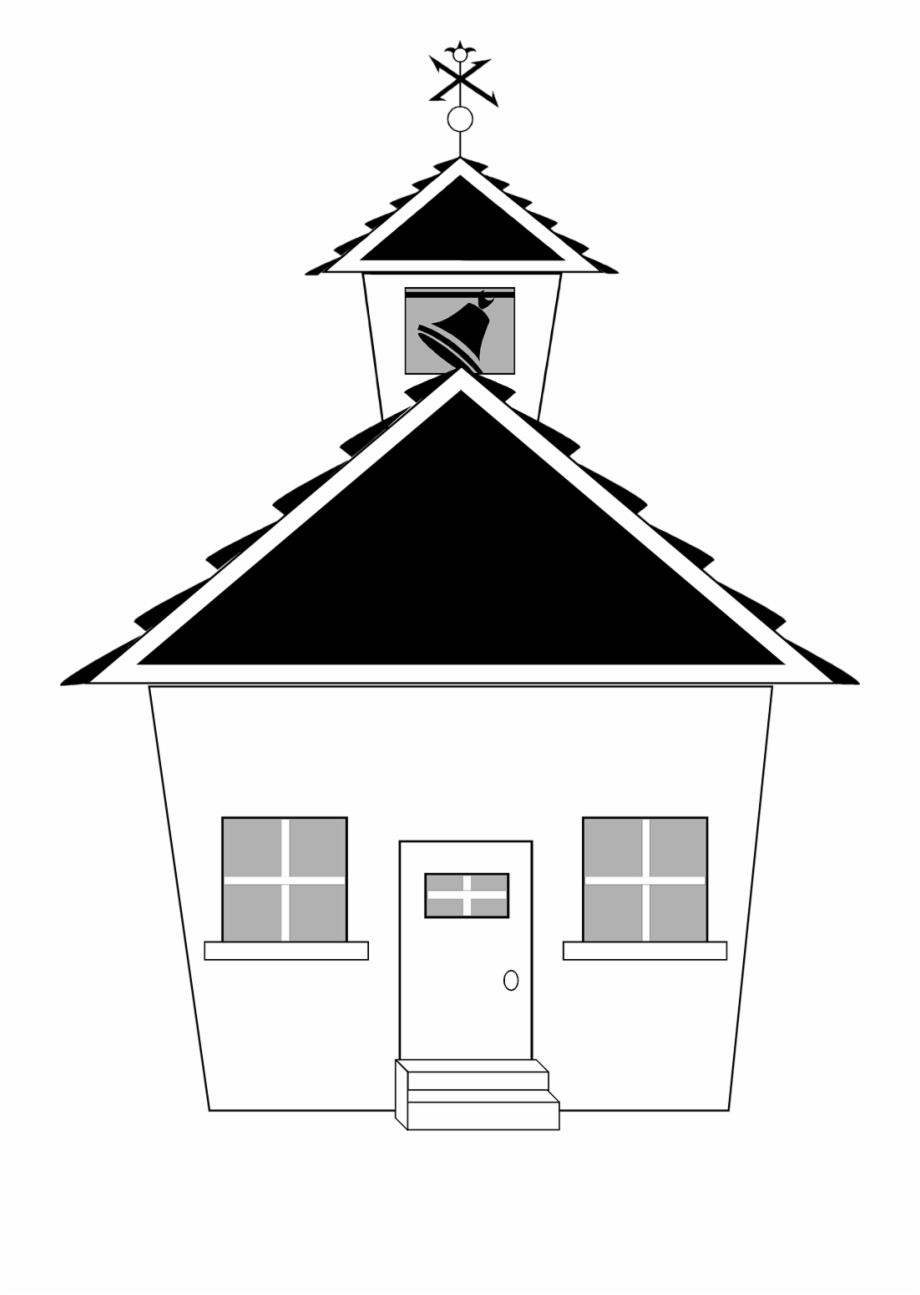 Schoolhouse Vector House Black And White Black And
