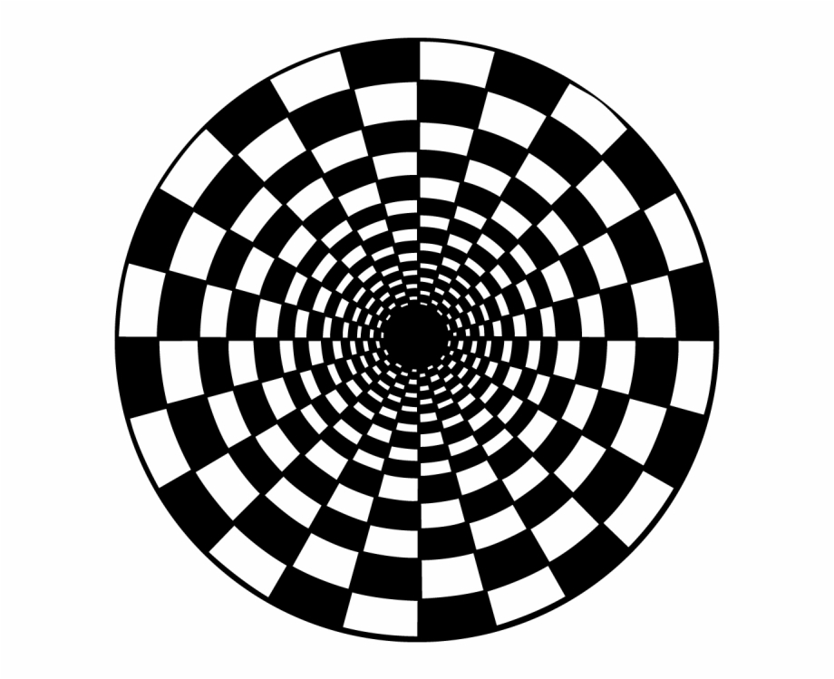 Spinning Checkerboard Optical Illusions Radial