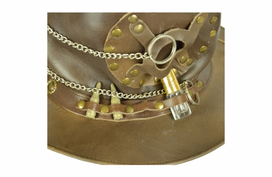 Steampunk Time Traveler Top Hat Leather