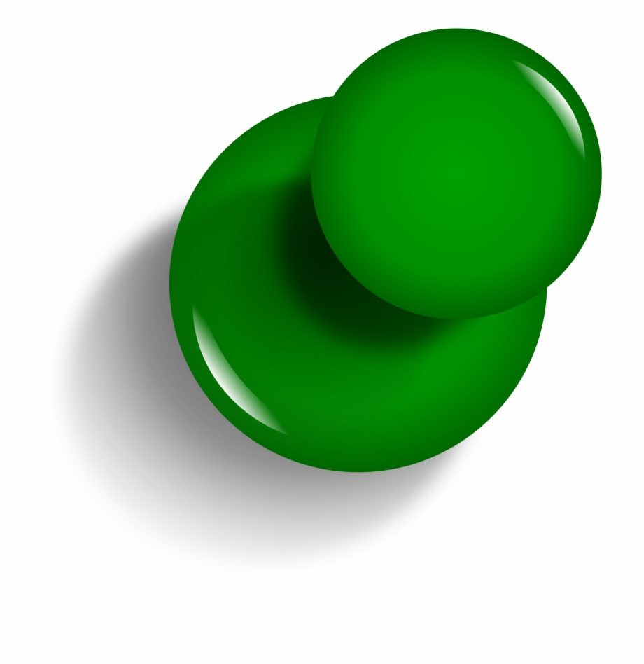 Pin Icons Png Green Push Pin Png - Clip Art Library