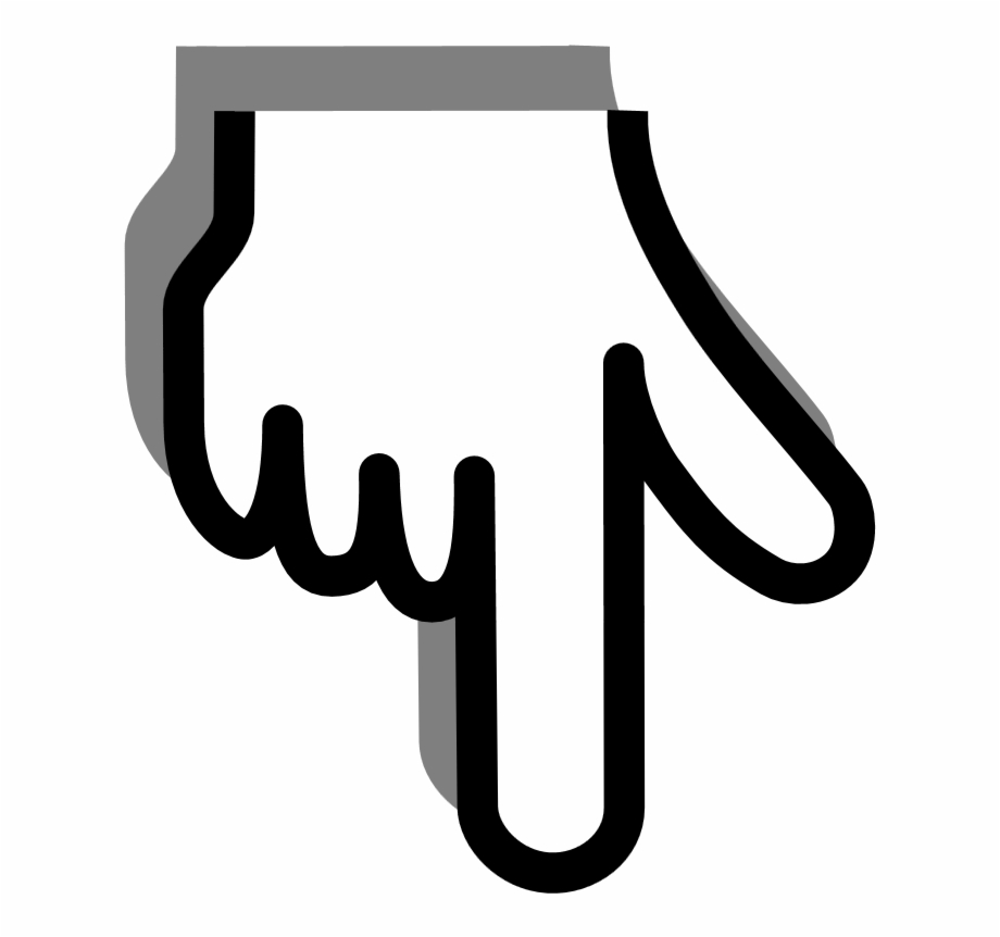 Hand Pointing Down Finger Pointing Down Vector - Clip Art Library
