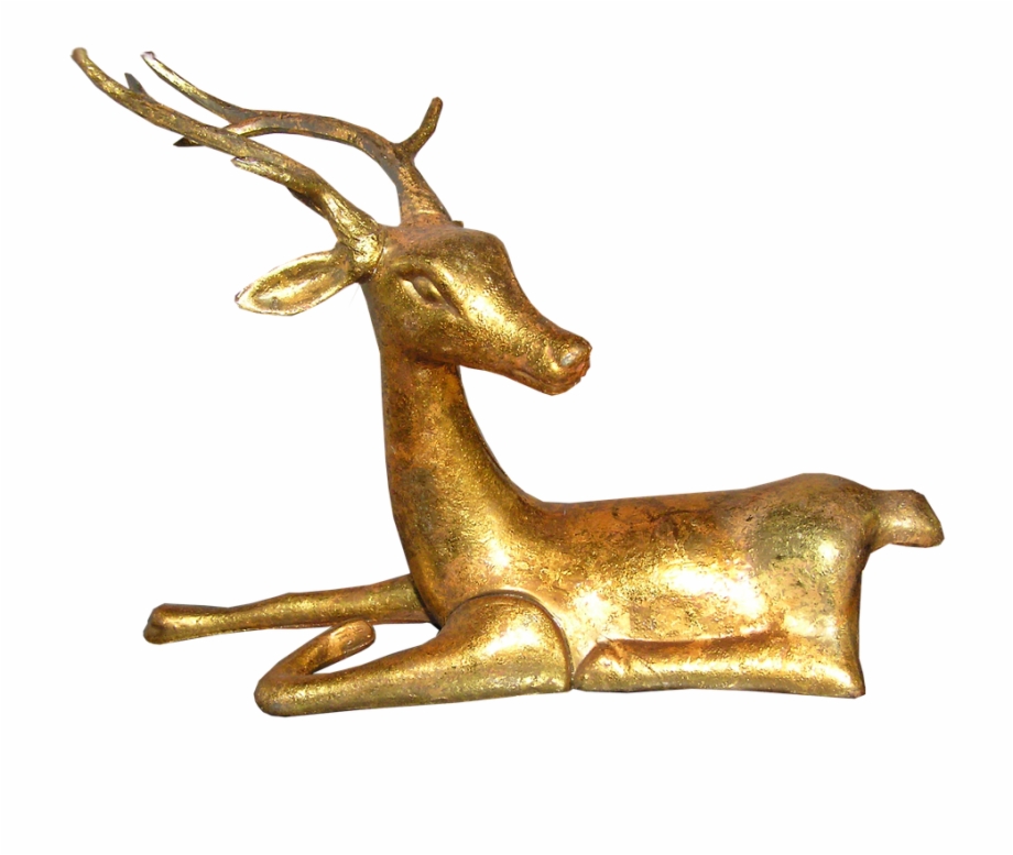 Christmas Decoration Gold Reindeer Gold Reindeer Decoration Transparent