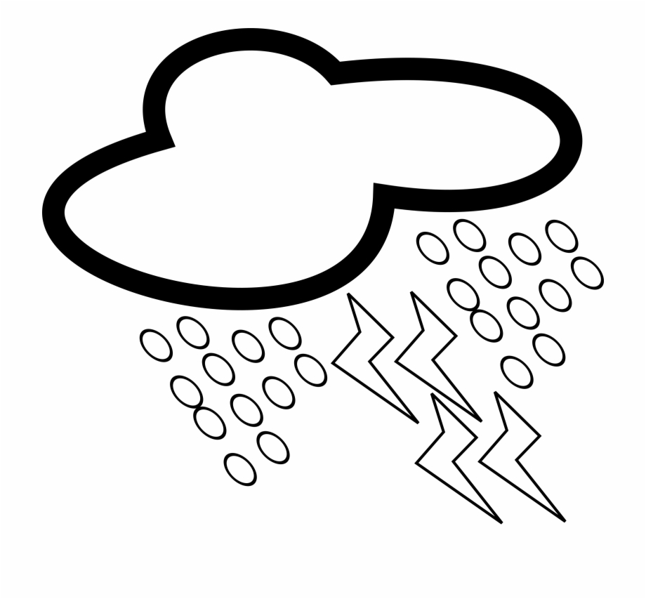 Png Storm Clipart Black And White