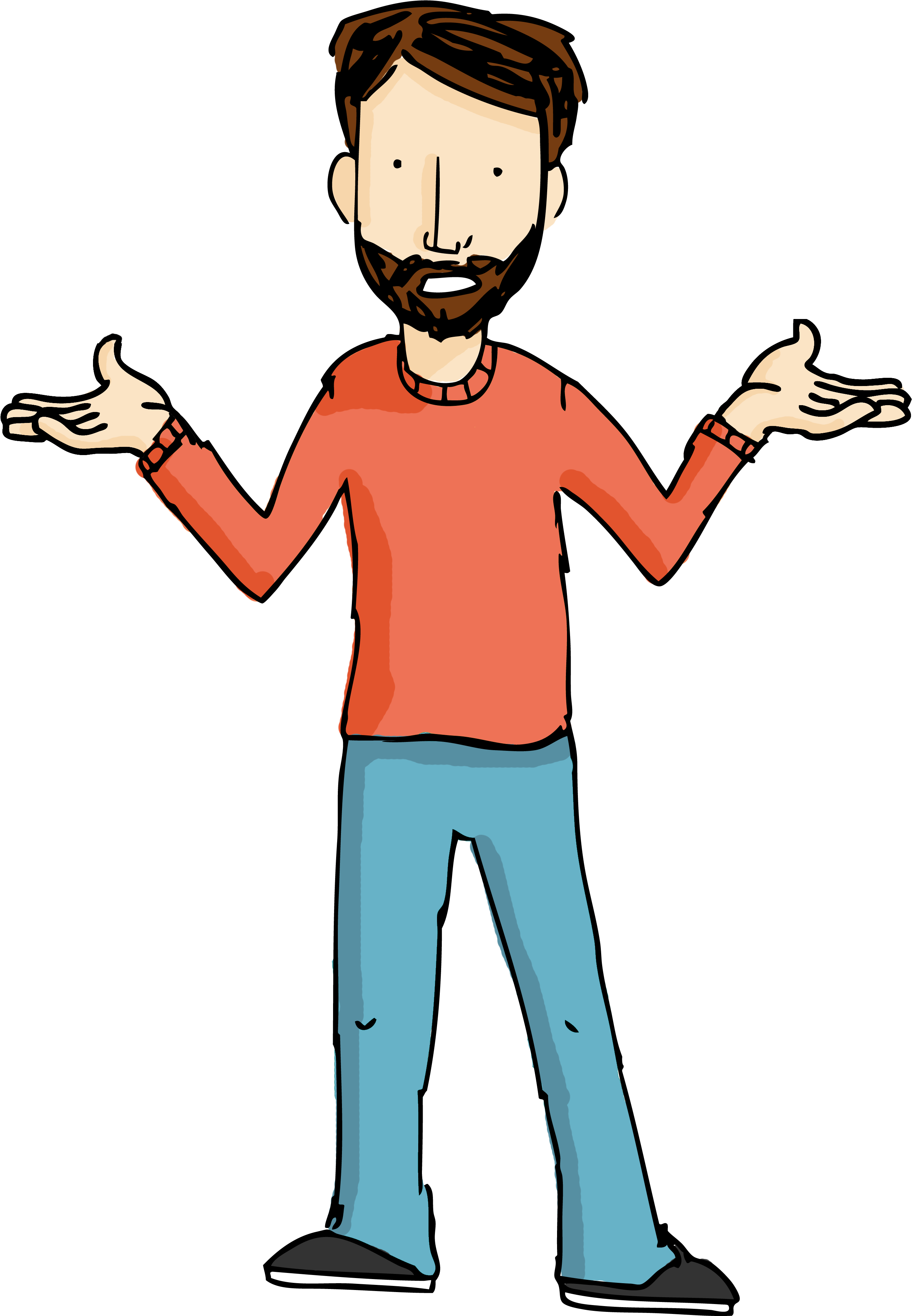 Colm For Cover Man Red Shirt Clipart