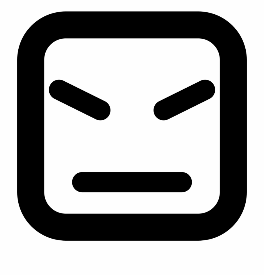 Png File Svg Square With Mad Face