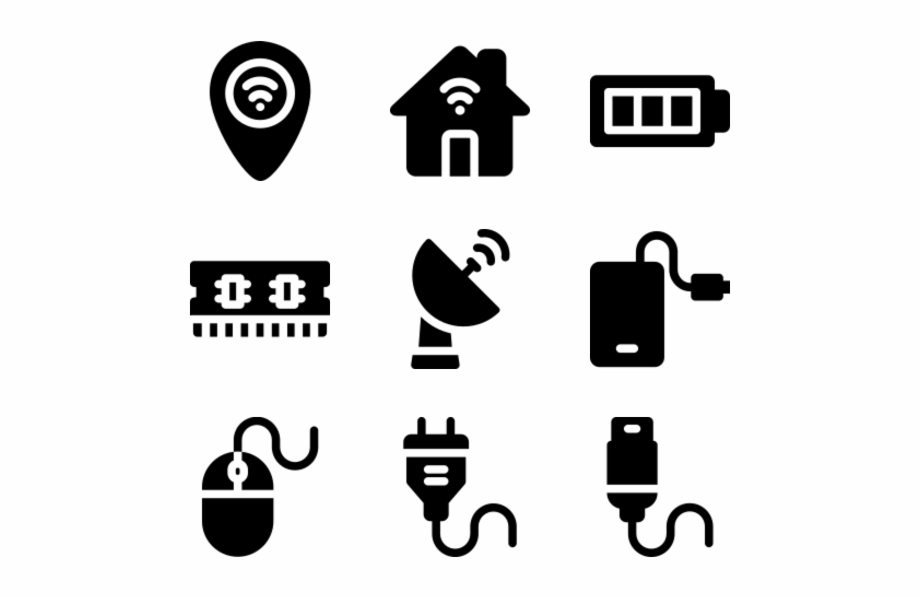 technology clipart black and white