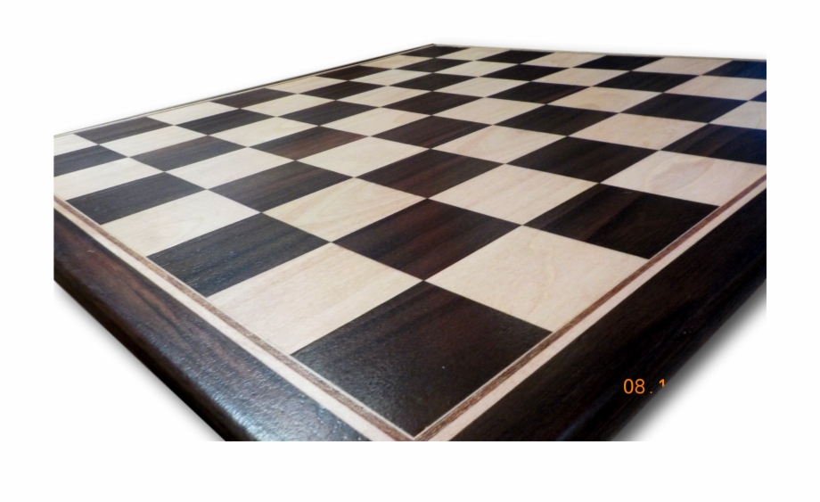 Solid Wood Chess Board Black White Floor