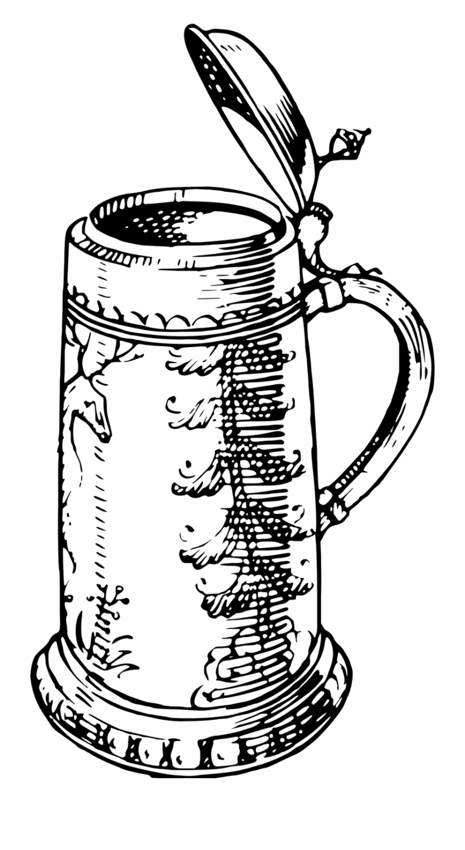 Tankard Glasses Sketch German Beer Stein Drawing