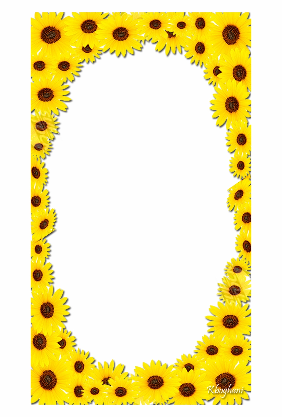 Sunflower Frame Sunflower Border Frame Clipart