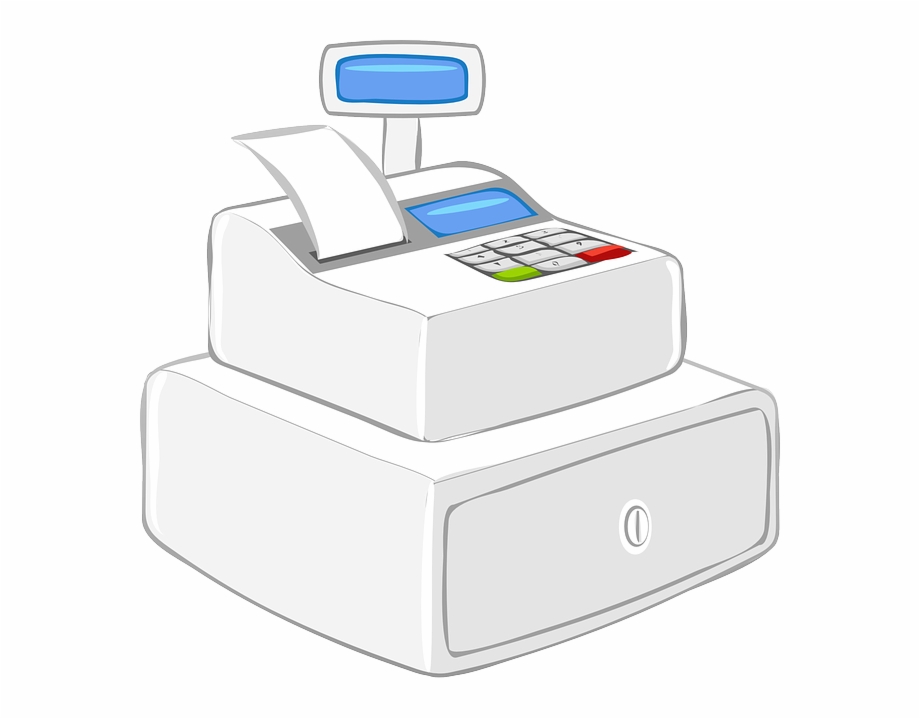 Register Cash Register Modern Commercial Machine Cashier Calculator