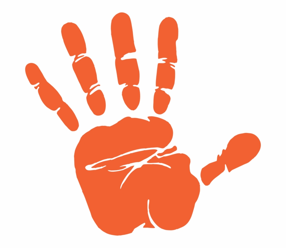 Donate Your Hand Print Clipart Black And White