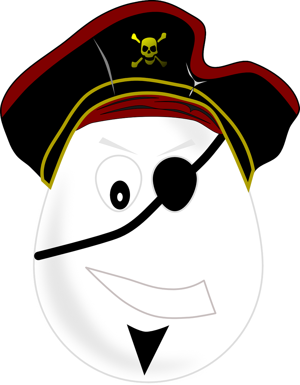 Pirate Man One Eyed Person Egg Transparent Image