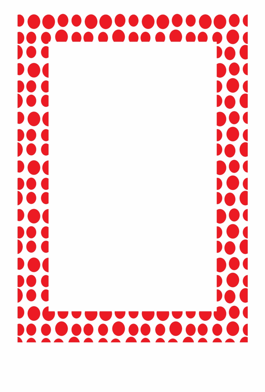 Frame Red Dots Red Chevron Border Png