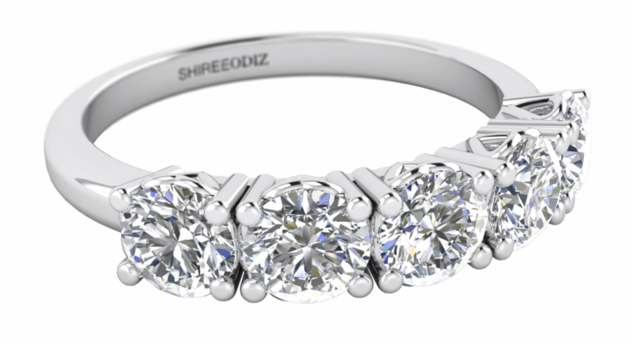 5 Diamond Wedding Ring Png Download Pre Engagement
