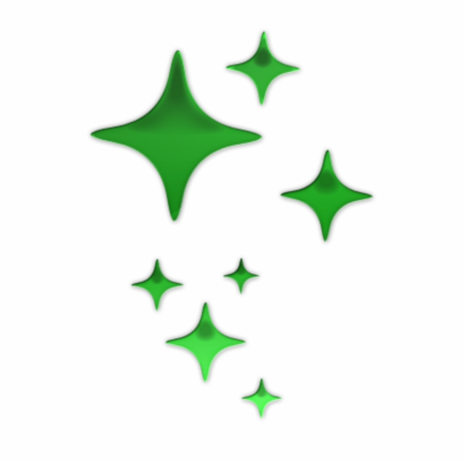 Mq Green Stars Star Glow Twinkle Star Clip
