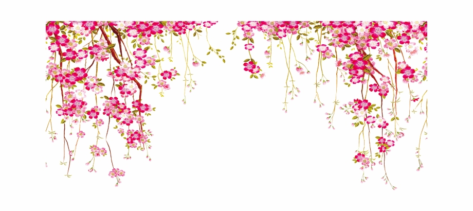 Flowers Border Nature Pink Ftestickers Vector Flower Borders